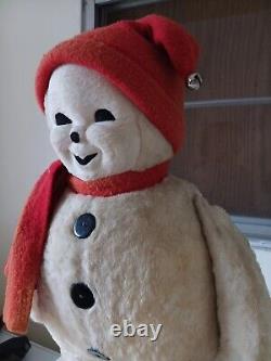 RARE Vintage Large 25 Knickerbocker Snowman Store Display Plush