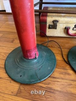 RARE Vintage MCM 1950s Glolite Corp Christmas Light Up Candlesticks 42 Tall