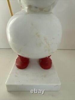 RARE Vintage Royalite Rosbro Snowman Candy Container Christmas Plastic WITH PIPE