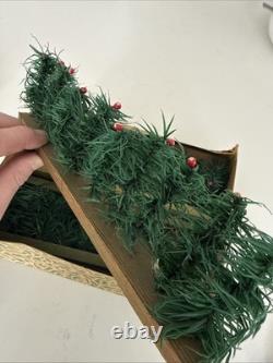 RARE Vintage The Evergreen Hedge Christmas Toy Fence Made In Germany With Box