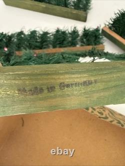 RARE Vintage The Evergreen Hedge Christmas Toy Fence Made In Germany With Box