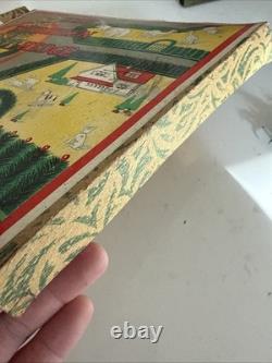 RARE Vintage The Evergreen Hedge Christmas Toy Fence Made In Germany With Box