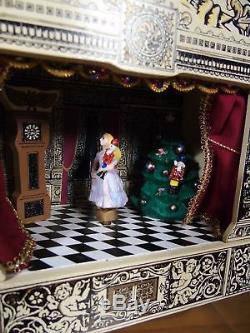 RARE Vintage The Nutcracker Spinning Clara Stage Show Wood Music Box