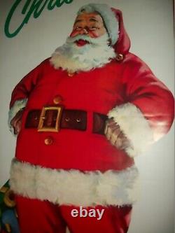 RARE Vintage Whitman Giant Santa Door Poster Christmas DecorationSEALED