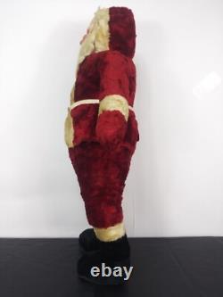 RARE Vtg 28 Plush Santa 30/40s. Handpainted Molded Fabric Mask. Mohair. Germany