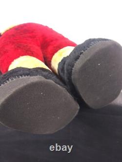 RARE Vtg 28 Plush Santa 30/40s. Handpainted Molded Fabric Mask. Mohair. Germany
