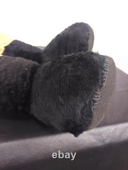 RARE Vtg 28 Plush Santa 30/40s. Handpainted Molded Fabric Mask. Mohair. Germany