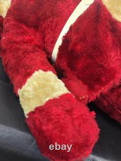 RARE Vtg 28 Plush Santa 30/40s. Handpainted Molded Fabric Mask. Mohair. Germany