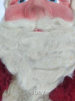 RARE Vtg 28 Plush Santa 30/40s. Handpainted Molded Fabric Mask. Mohair. Germany