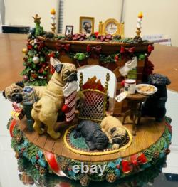RARE and Retired Danbury Mint PUG A COZY CHRISTMAS EVE Figurine RARE and Retired Danbury Mint PUG A COZY CHRISTMAS EVE Figurine