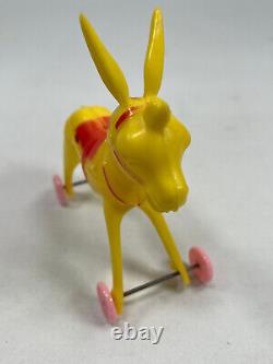 RARE vtg Rosbro Easter Donkey Rosen plastic toy candy container