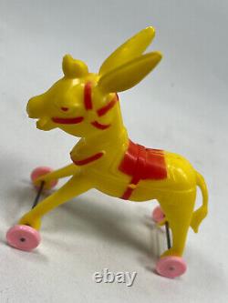 RARE vtg Rosbro Easter Donkey Rosen plastic toy candy container