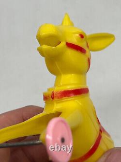 RARE vtg Rosbro Easter Donkey Rosen plastic toy candy container