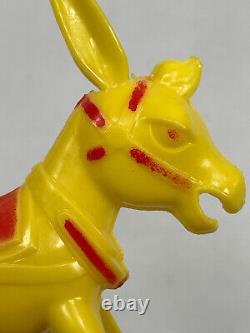 RARE vtg Rosbro Easter Donkey Rosen plastic toy candy container