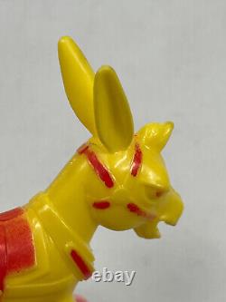 RARE vtg Rosbro Easter Donkey Rosen plastic toy candy container