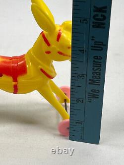 RARE vtg Rosbro Easter Donkey Rosen plastic toy candy container