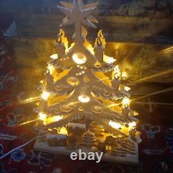 RATAGS HOLTZDESIGN Lighted Christmas Tree Two Sided Decorations Stolpen Germany