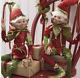 Raz (2) Extra Tall Elves 30 Red & Green Set Of 2 3202682 Christmas Elf