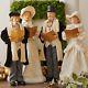 Raz Imports 18.5 Carolers Set/4 Vintage Victorian Black Ivory Christmas New