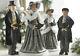 Raz Imports 18 Carolers Set/4 Victorian Gray Black Gold Ivory Christmas New