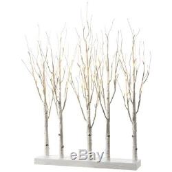 RAZ Imports 30 Lighted Birch Grove Trees White LED Lights Christmas New