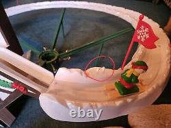 (READ) Vtg 1992 Mr Christmas Santa's Ski Slope Animated Ski Lift Tested WORKS