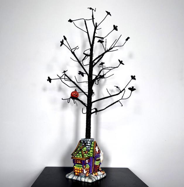 Retired Christopher Radko Howl Manor Halloween Ornament Tree 36