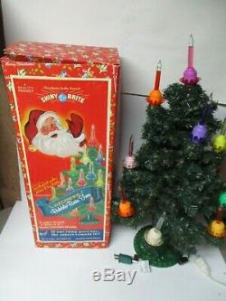 Radko Christmas Tree with 12 Bubble Lights in Original Box 26 Tall