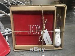 Rae Dunn Red CHRISTMAS Tray and red JOY Cheese Board! HARD TO FIND TOGETHER