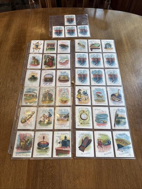 Rare 1896 Christmas Stocking Game Cards Or Visit From Santa Claus Mcloughlin