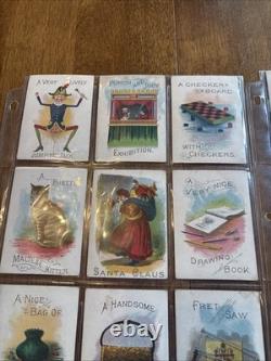 Rare 1896 Christmas Stocking Game Cards Or Visit From Santa Claus Mcloughlin