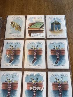 Rare 1896 Christmas Stocking Game Cards Or Visit From Santa Claus Mcloughlin