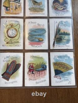 Rare 1896 Christmas Stocking Game Cards Or Visit From Santa Claus Mcloughlin