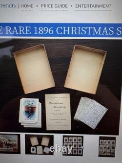 Rare 1896 Christmas Stocking Game Cards Or Visit From Santa Claus Mcloughlin