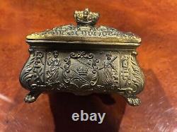 Rare 1907 Rex jewelry casket Mardi Gras krewe favor