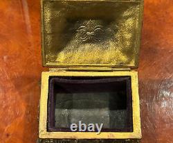 Rare 1907 Rex jewelry casket Mardi Gras krewe favor