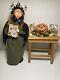 Rare 2010 Byers Choice Fall Open House Witch Signed By J Byers And Table