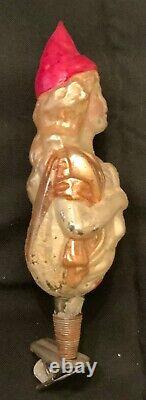 Rare! Antique German Glass Christmas Ornament Lady Liberty On Clip