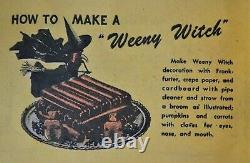 Rare Antique Halloween Advertising Booklet, Give a Weenie Witch Hallowe-en Party
