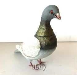 Rare Antique Paper Mache pigeon / dove German xmas Candy Container