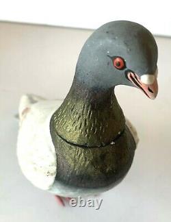 Rare Antique Paper Mache pigeon / dove German xmas Candy Container