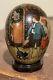 Rare Antique Tin Easter Halloween Egg Candy Container Witch Cat Hansel Gretel