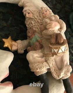 Rare Bethany Lowe Santa Sitting On A Moon- With Sale Tag Never Displayed