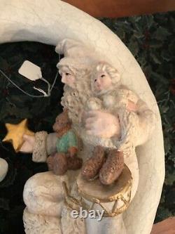 Rare Bethany Lowe Santa Sitting On A Moon- With Sale Tag Never Displayed