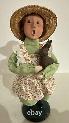 Rare Byers Choice Holiday Easter Girl Holding Easter Chocolate Bunny