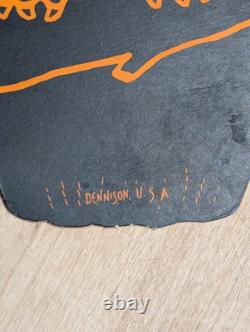 Rare Early Dennison Die Cut Cardboard Owl Decoration
