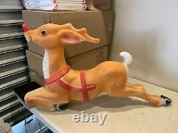 Rare Empire 34 Blow Mold Reindeer for the Santa Sleigh Christmas Lawn RUDOLPH