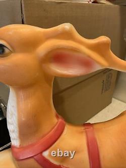 Rare Empire 34 Blow Mold Reindeer for the Santa Sleigh Christmas Lawn RUDOLPH