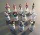 Rare Enesco 12 Days Of Christmas Thimble Collection Cast Metal & Porcelain