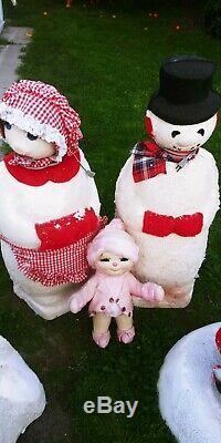 Rare Gale Snowman Snowlady snowbabies collection Animated Christmas display